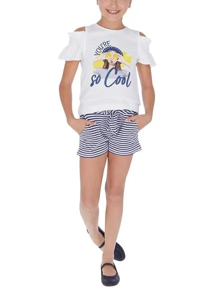 conjunto mayoral so cool blanco para niña