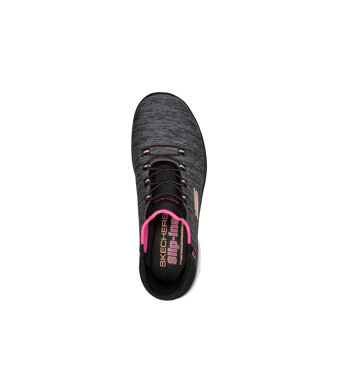 Deportivo negro con la suela blanca