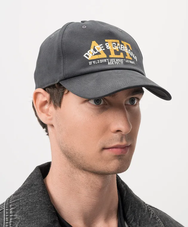 Dolce&Gabbana Gray cap with logo print