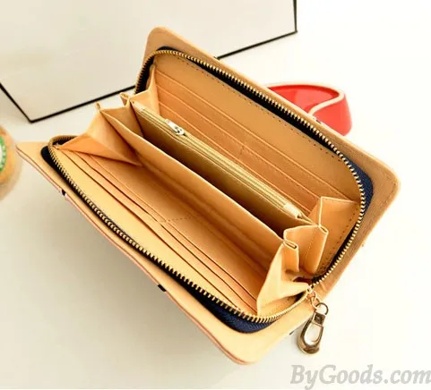 Fashion Geometry Contrast Color Wallet