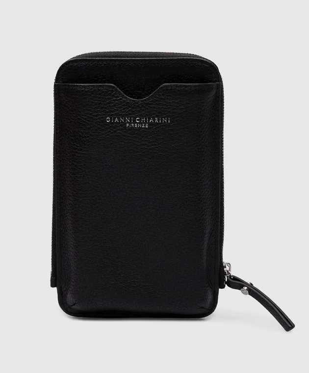 Gianni Chiarini Black leather Dollar wallet with logo