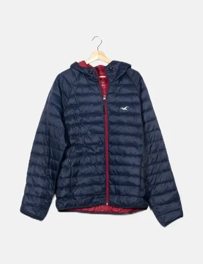 Hollister Chaqueta azul acolchada
