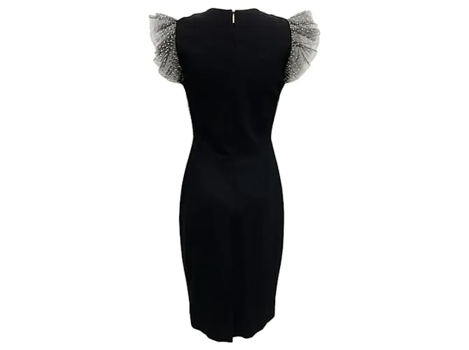Jason Wu Vestido negro con lunares transparentes 