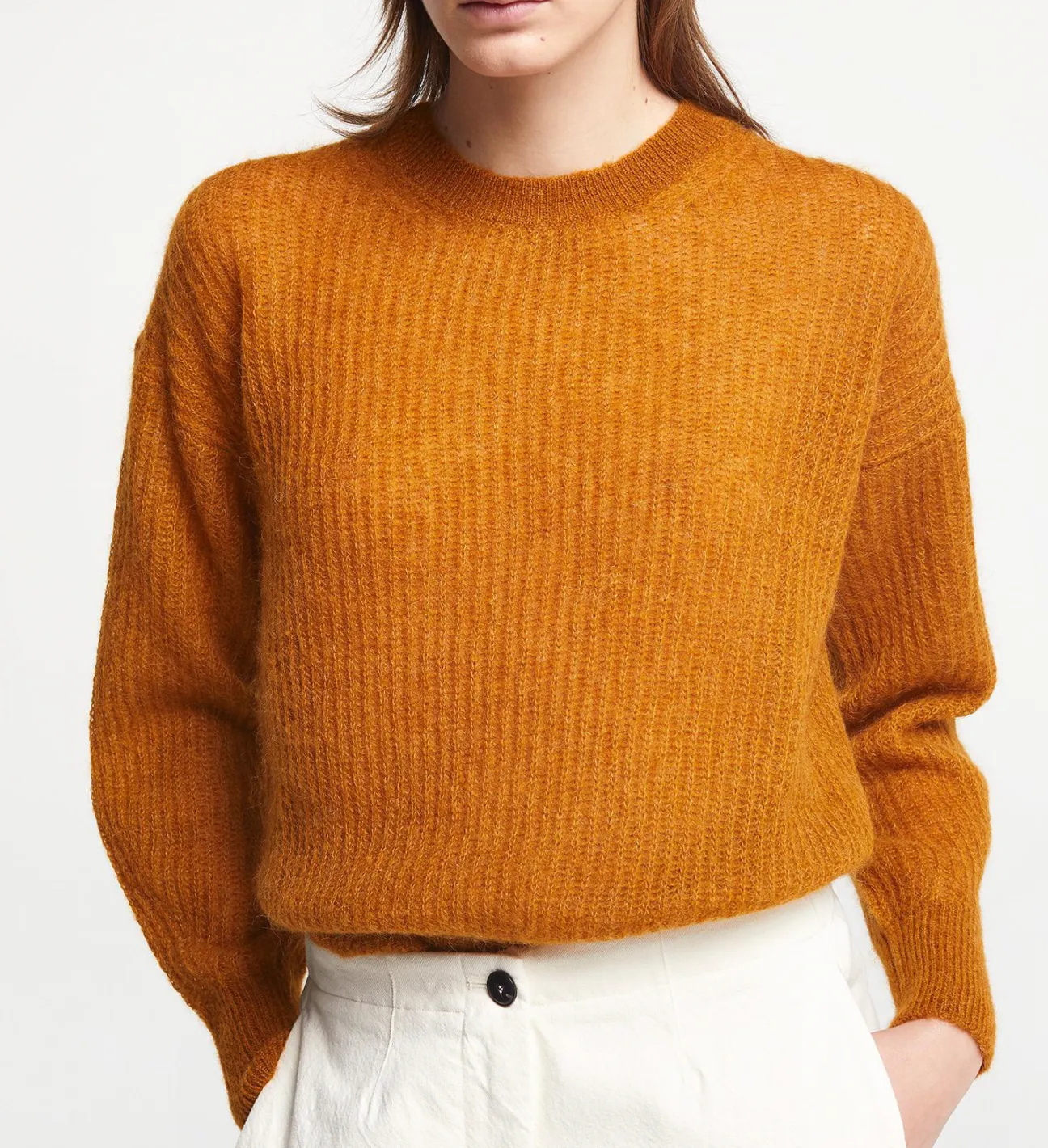 JERSEY MOHAIR Y ALPACA MOSTAZA
