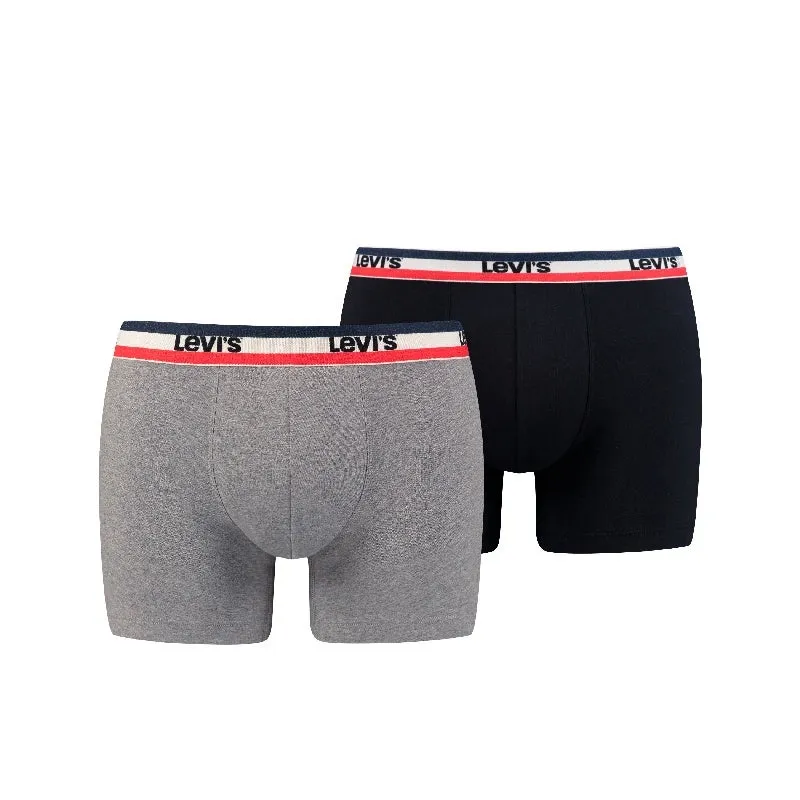  Levis Men Sprtswr Logo Boxer Brief 2P