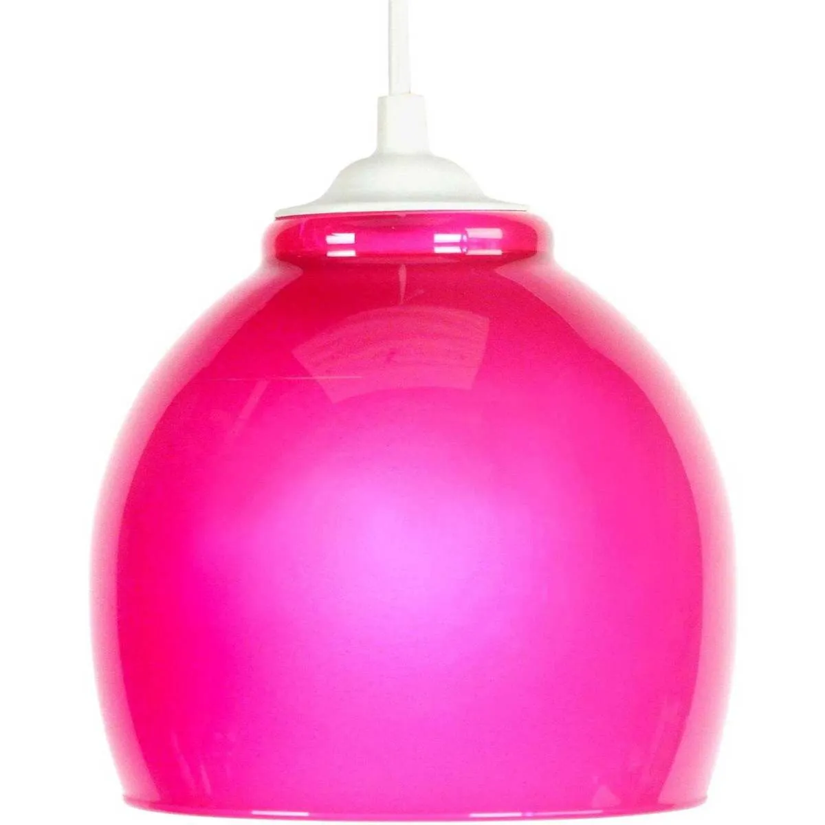 Lámpara colgante redondo vidrio rosado
