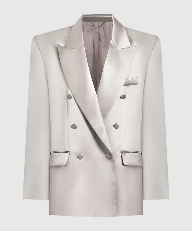 MAGDA BUTRYM GRAY DOUBLEBREASTED JACKET