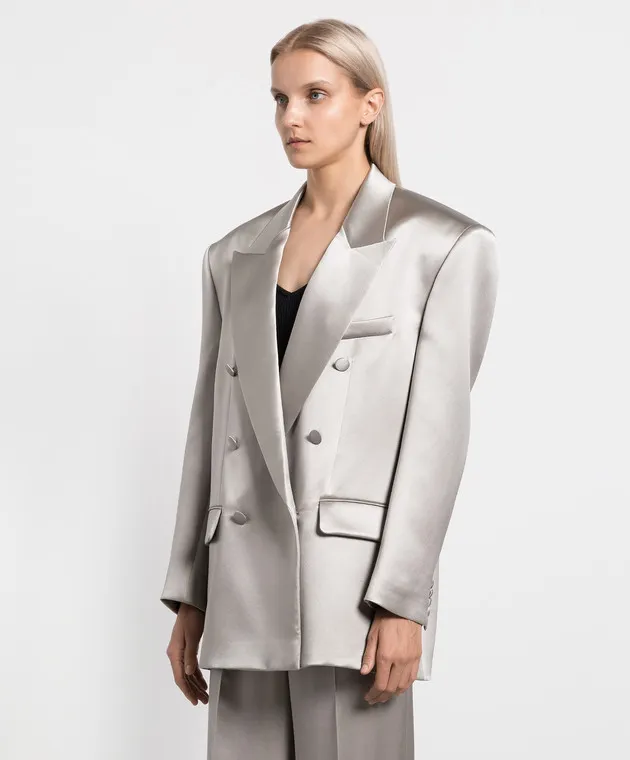 MAGDA BUTRYM GRAY DOUBLEBREASTED JACKET