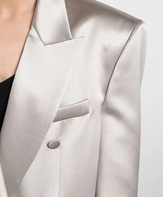 MAGDA BUTRYM GRAY DOUBLEBREASTED JACKET