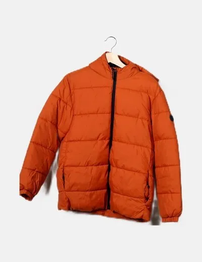 Mango Chaqueta naranja acolchada