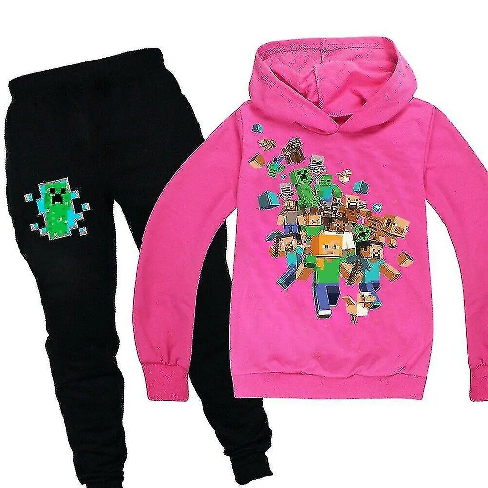 Minecraft Juego niños Chándal Set Sudadera sudadera pantalones Traje