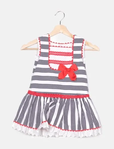 Miranda es cosa de niños Vestido blanco rayas