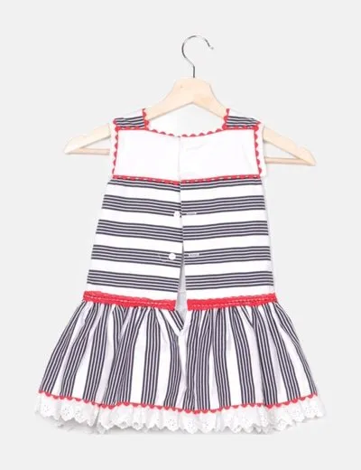 Miranda es cosa de niños Vestido blanco rayas
