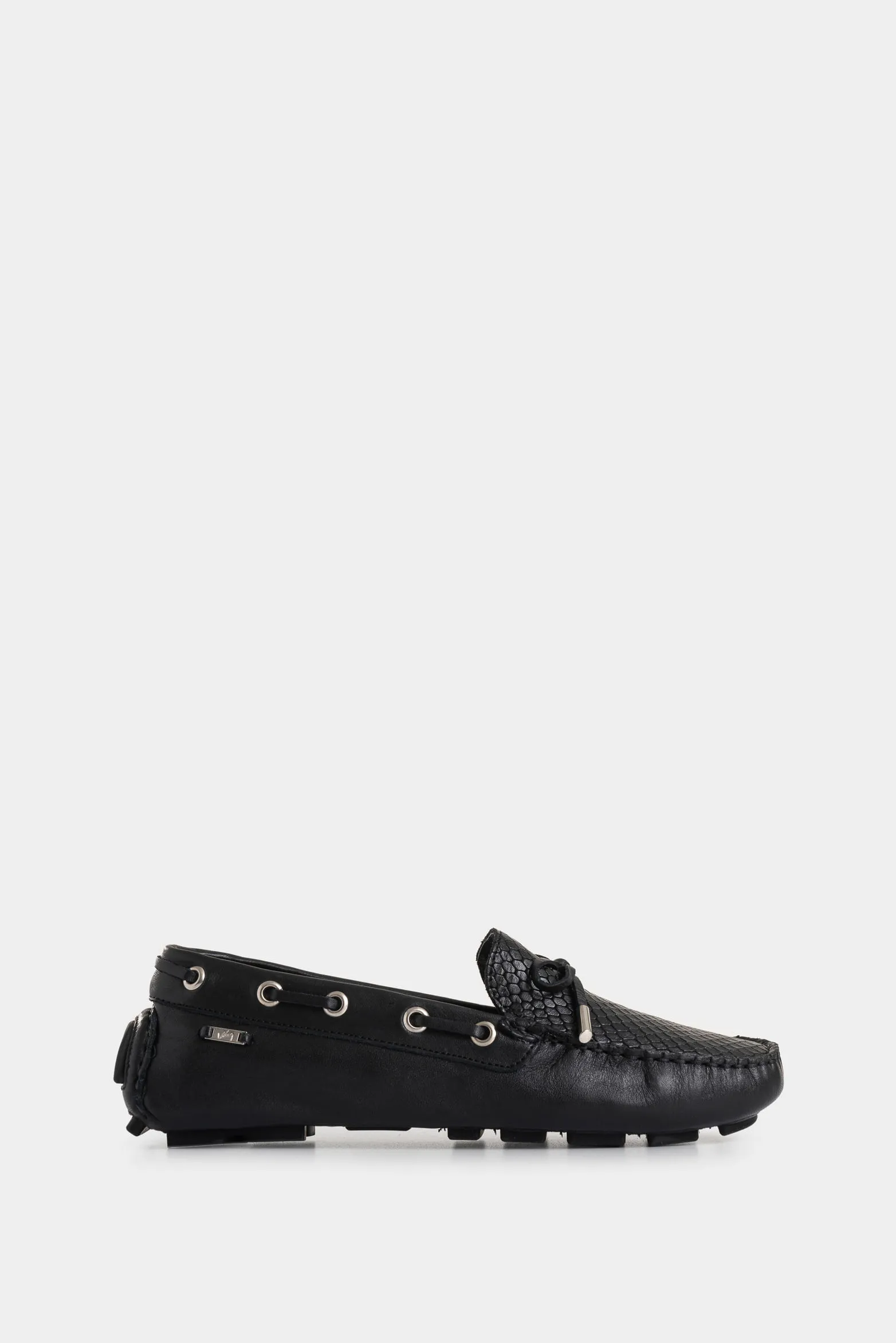 Mocasines magnolia de cuero para mujer nudo de moño