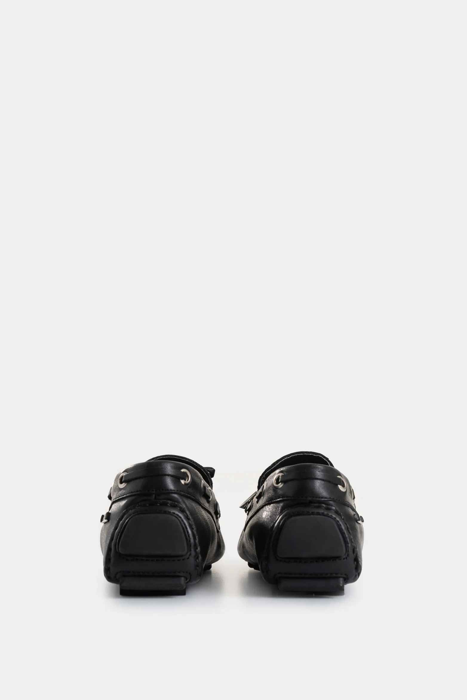 Mocasines magnolia de cuero para mujer nudo de moño