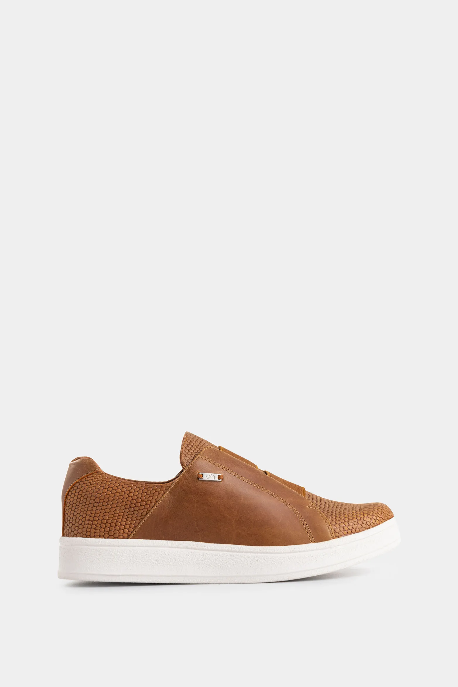 Mocasines plataforma de cuero grabado