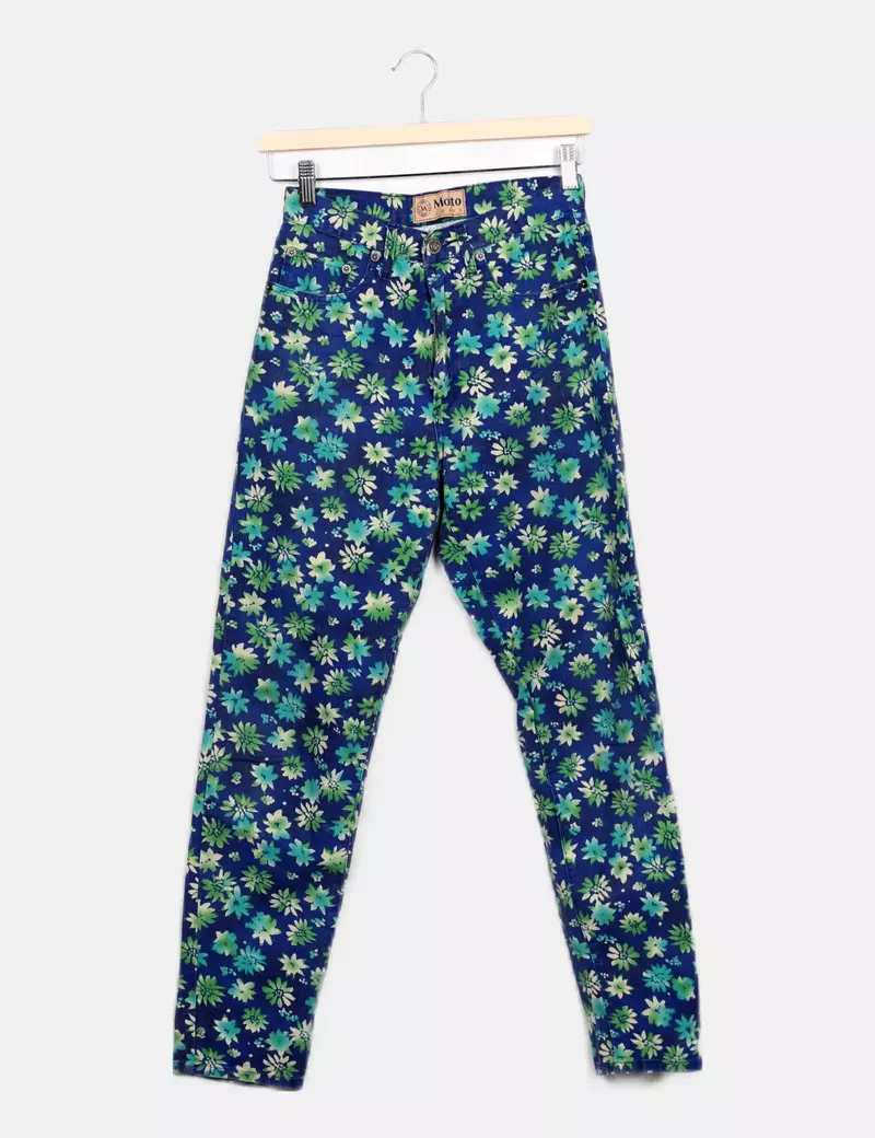 MOTTO Jeans azul estampado