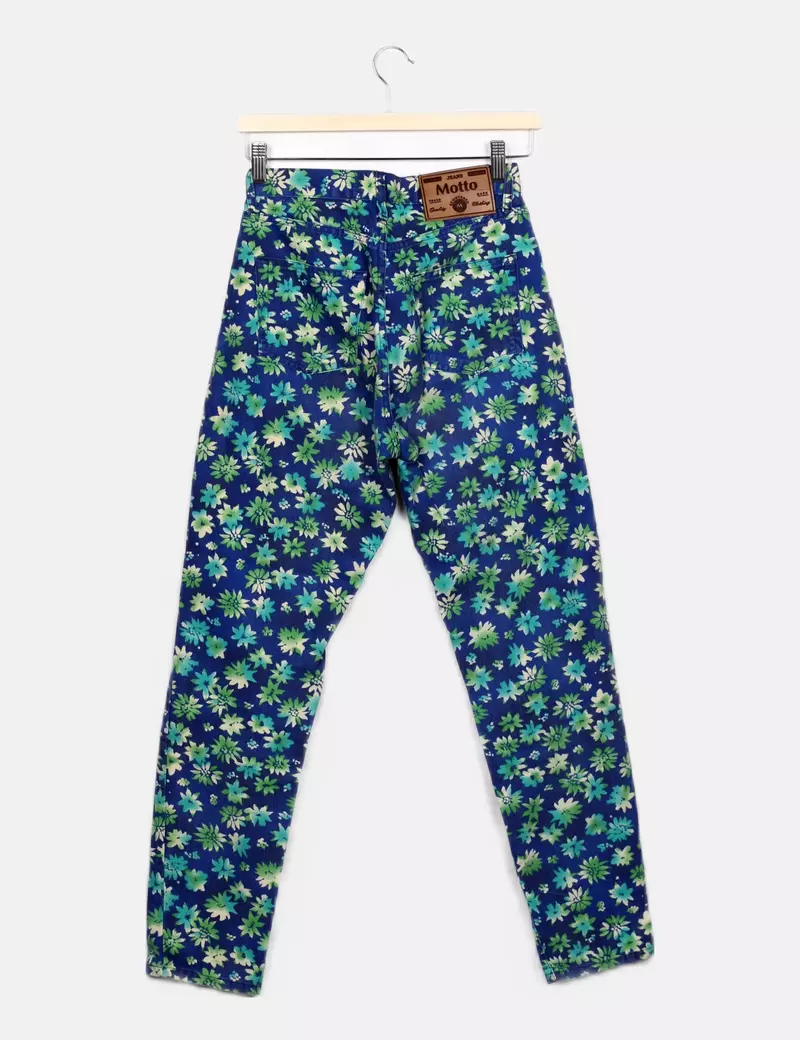 MOTTO Jeans azul estampado