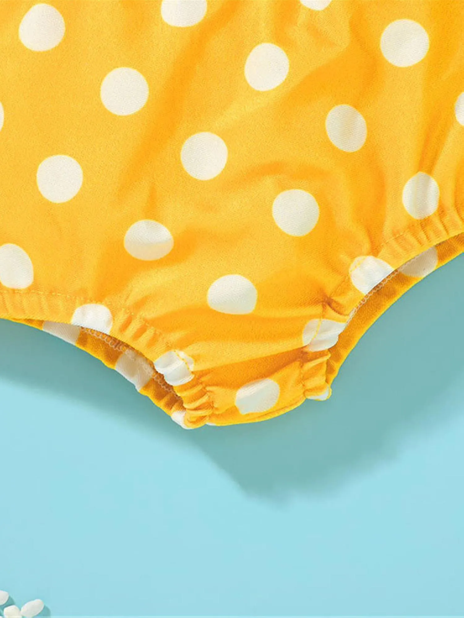 Niños Niñas Estampado Holiday Swimwear Ruffle Tank Top Briefs Swimsuit Set Summer Bathing Suit