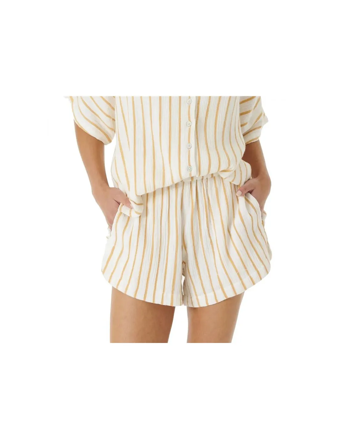 Pantalones Rip Curl Premium Surf Stripe Short Mujer Blanco