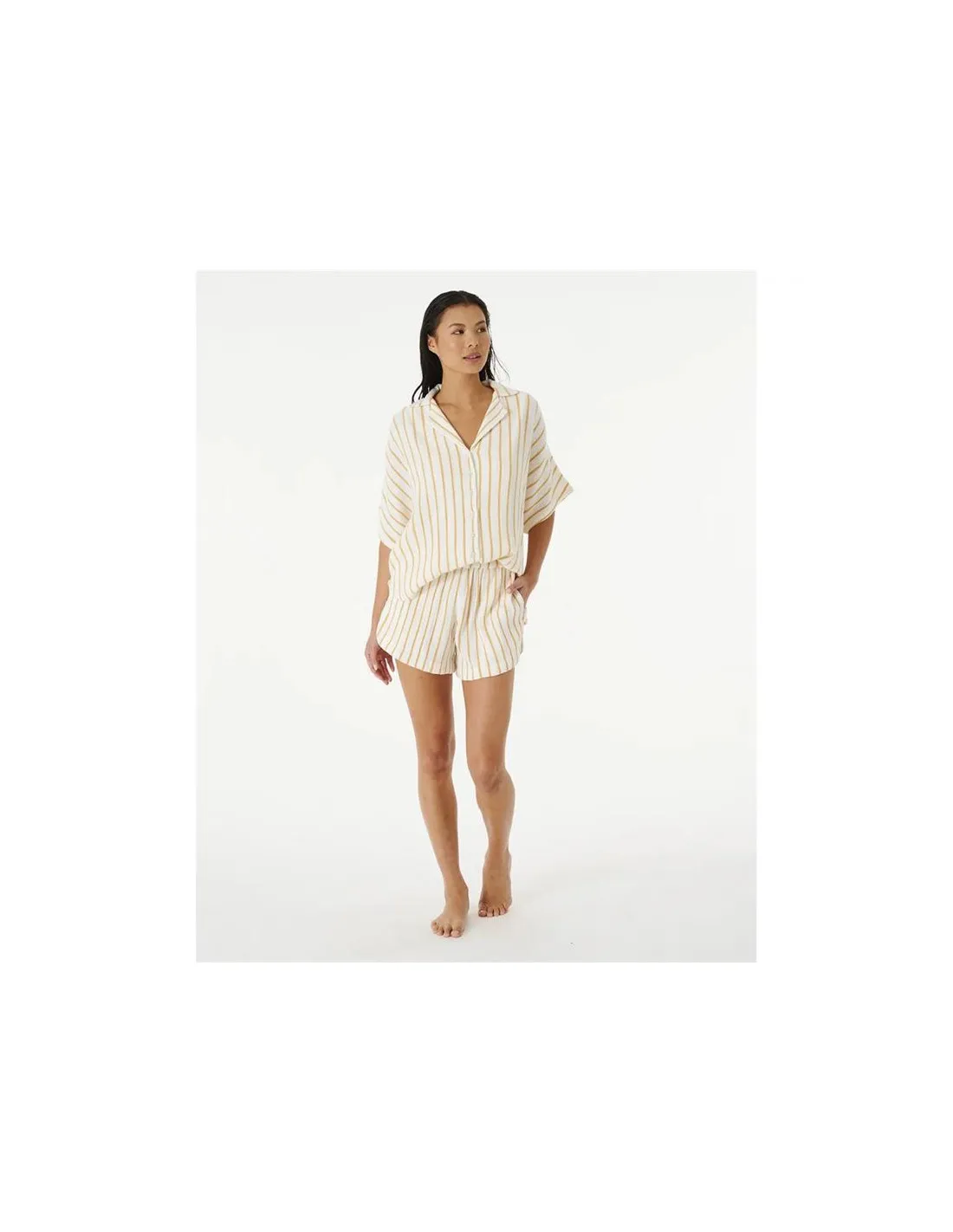 Pantalones Rip Curl Premium Surf Stripe Short Mujer Blanco
