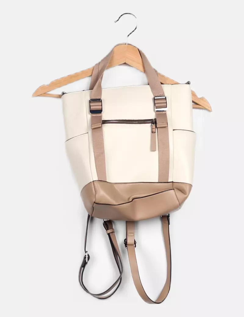 Parfois Mochila beige combinada