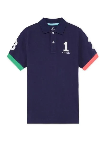 polo hackett números marino para niño