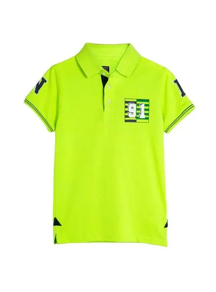 polo mayoral acido verde para niño