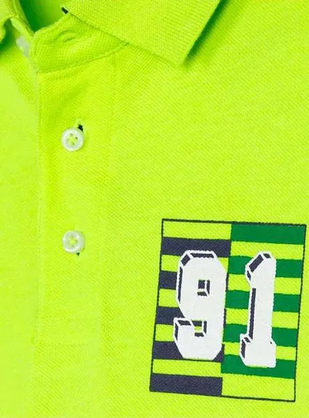 polo mayoral acido verde para niño