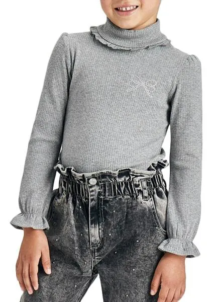 Polo Mayoral Semicisne Canale Gris para Niña