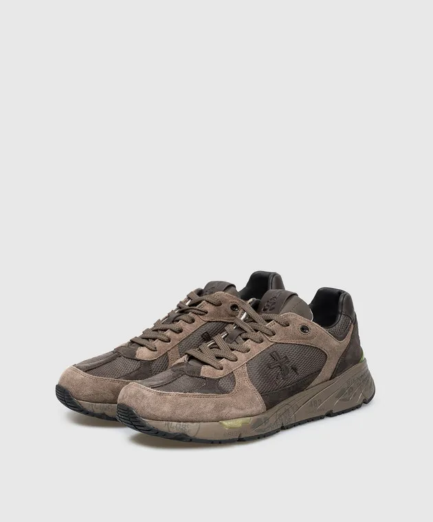 Premiata Mase combo sneakers in brown