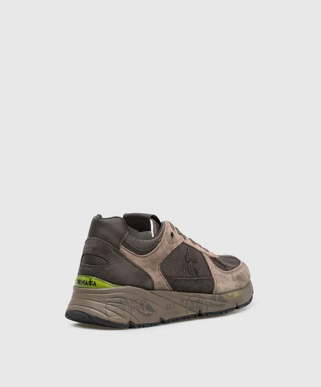 Premiata Mase combo sneakers in brown