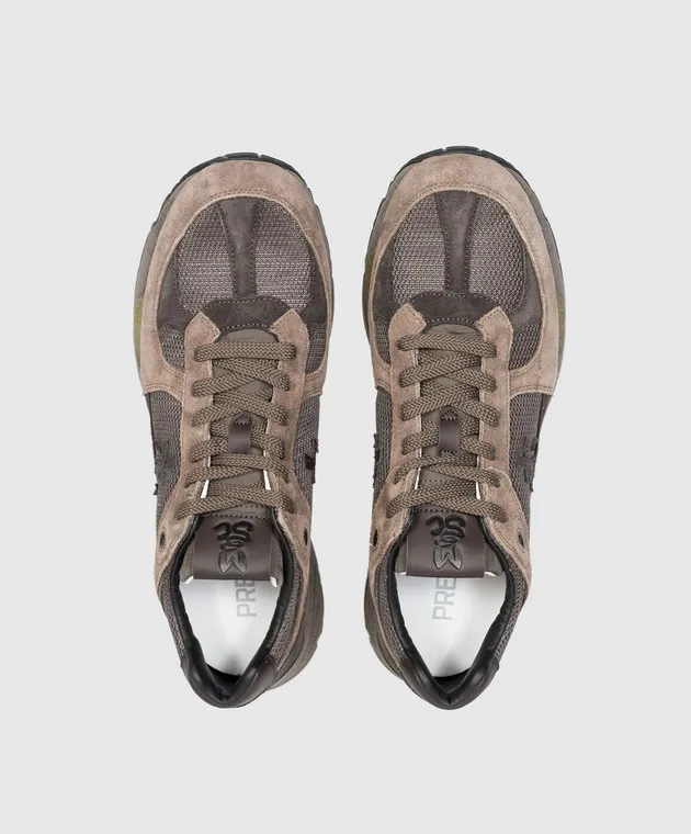 Premiata Mase combo sneakers in brown