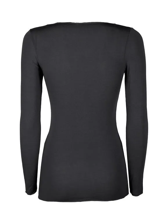 Pura P0713M Camiseta mujer cachemir manga larga