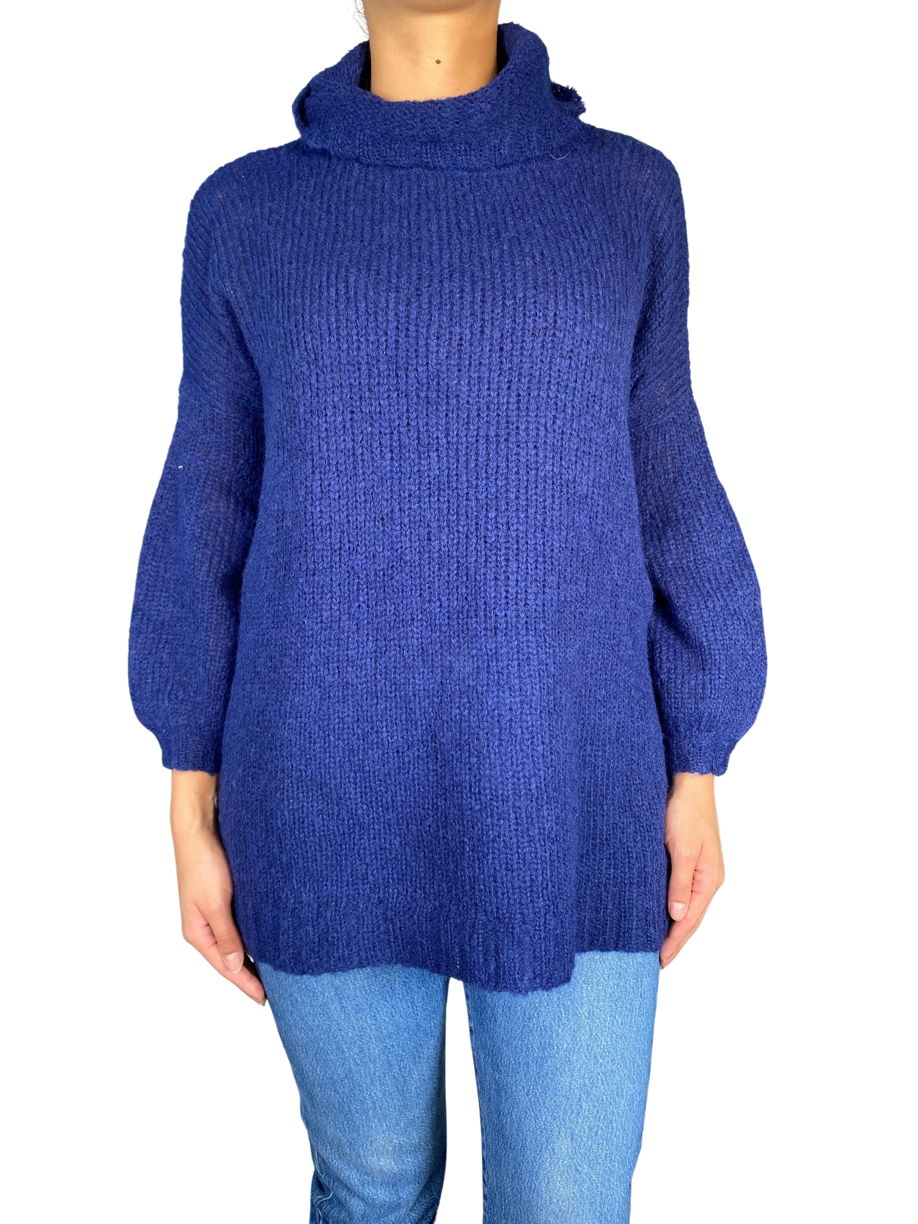 QÜINA Sweater Azul Baby Alpaca