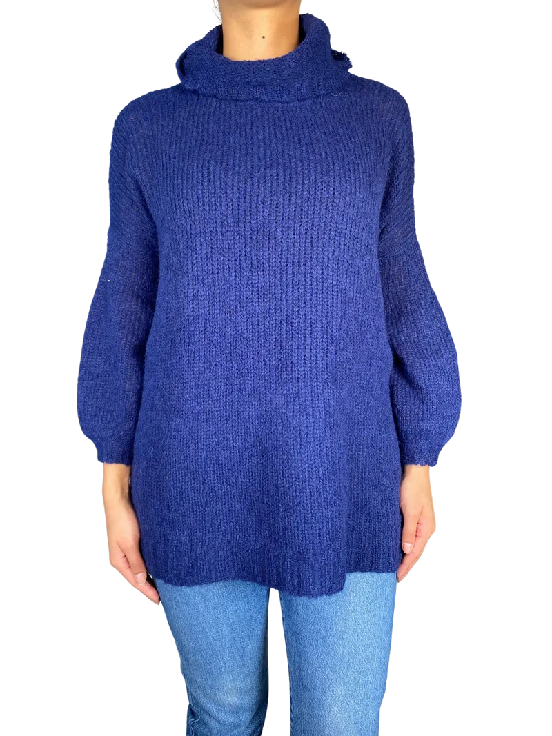 QÜINA Sweater Azul Baby Alpaca