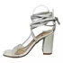 Sandalias Blancas Mujer  Taco  Medio M320