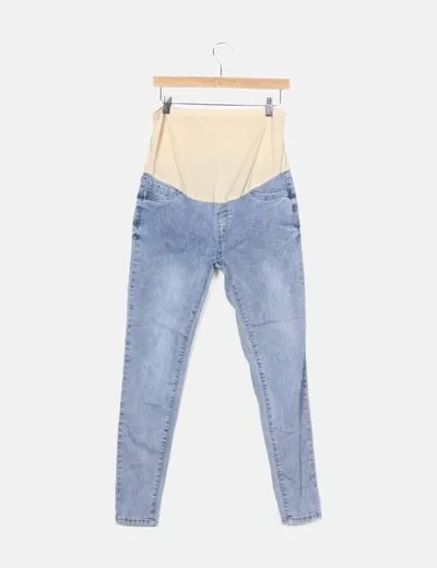 SHEIN Jeans denim azul premamá