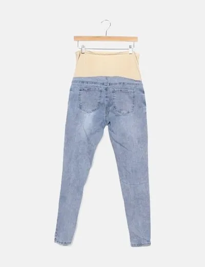SHEIN Jeans denim azul premamá
