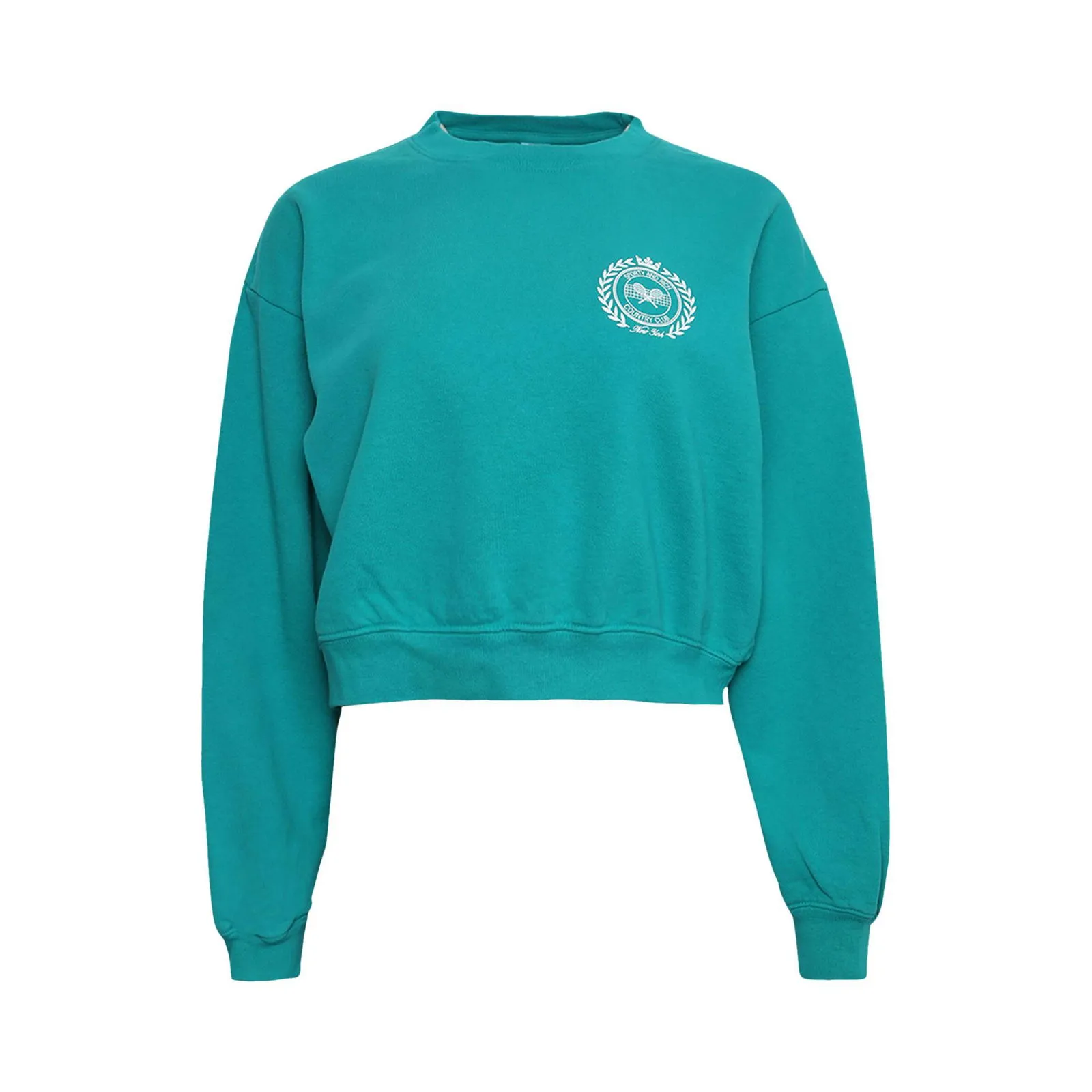 Sporty & Rich NY Country Club Cropped Crewneck