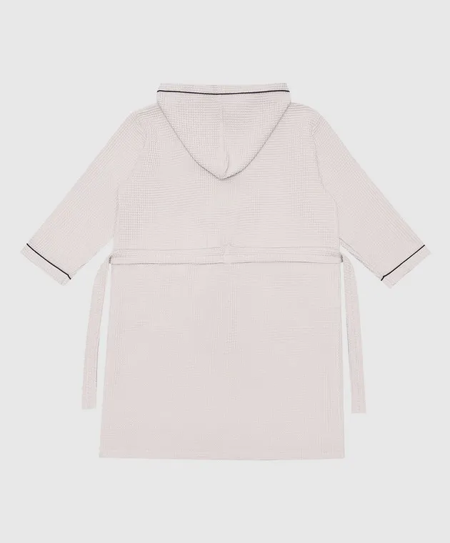 Story Loris Children's gray robe with logo embroidery
