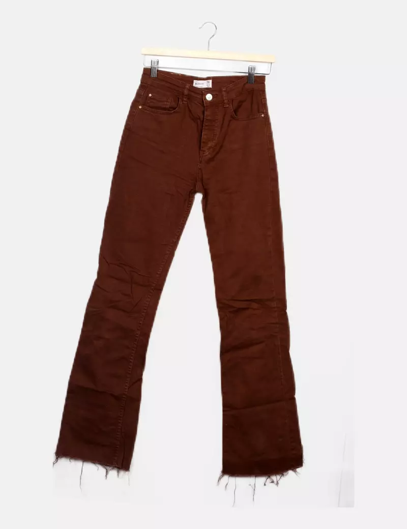 Stradivarius Jeans marrón ancho