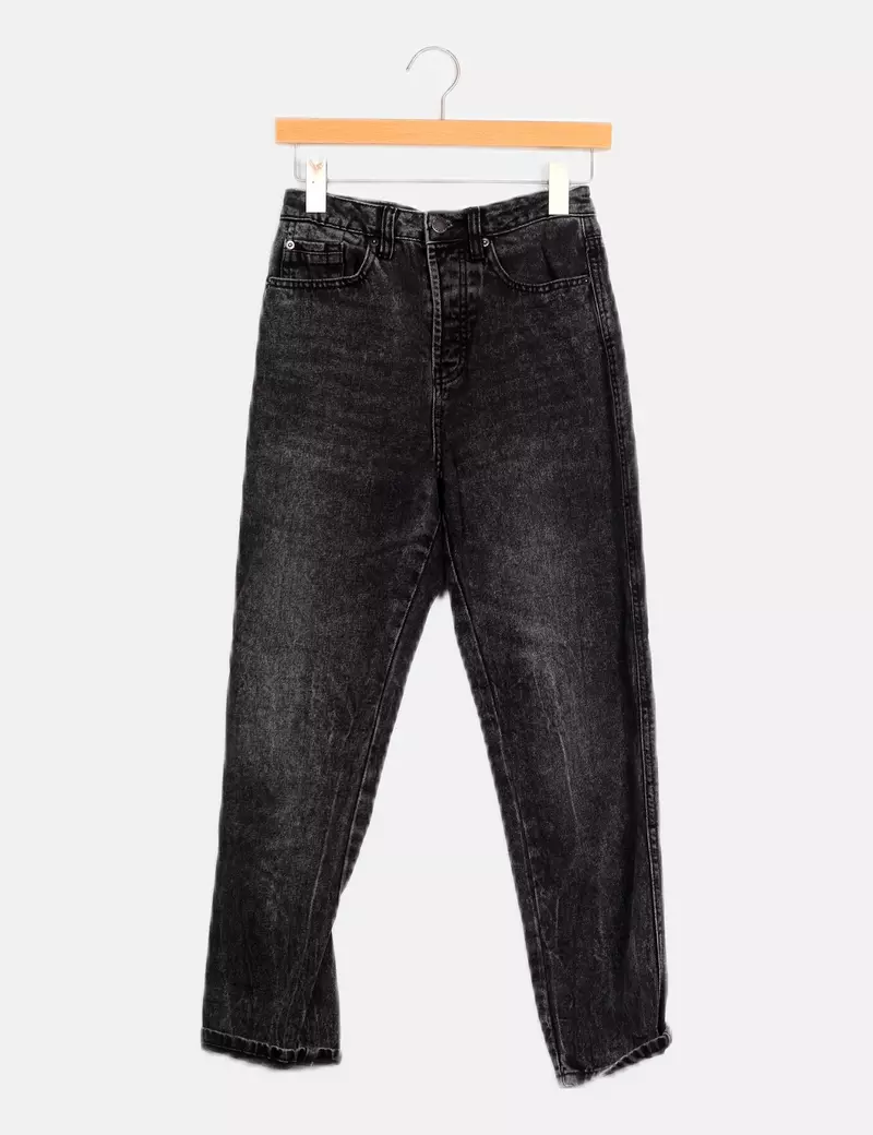 Stradivarius Jeans negros desgastados