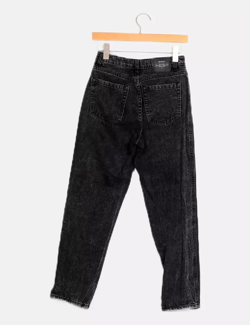 Stradivarius Jeans negros desgastados