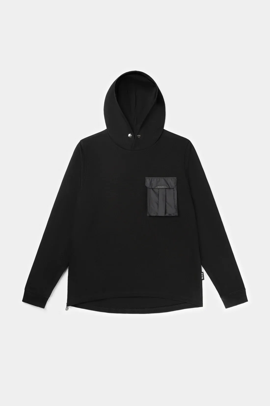 SUDADERA CAPUCHA QSERIES CARGO NEGRA