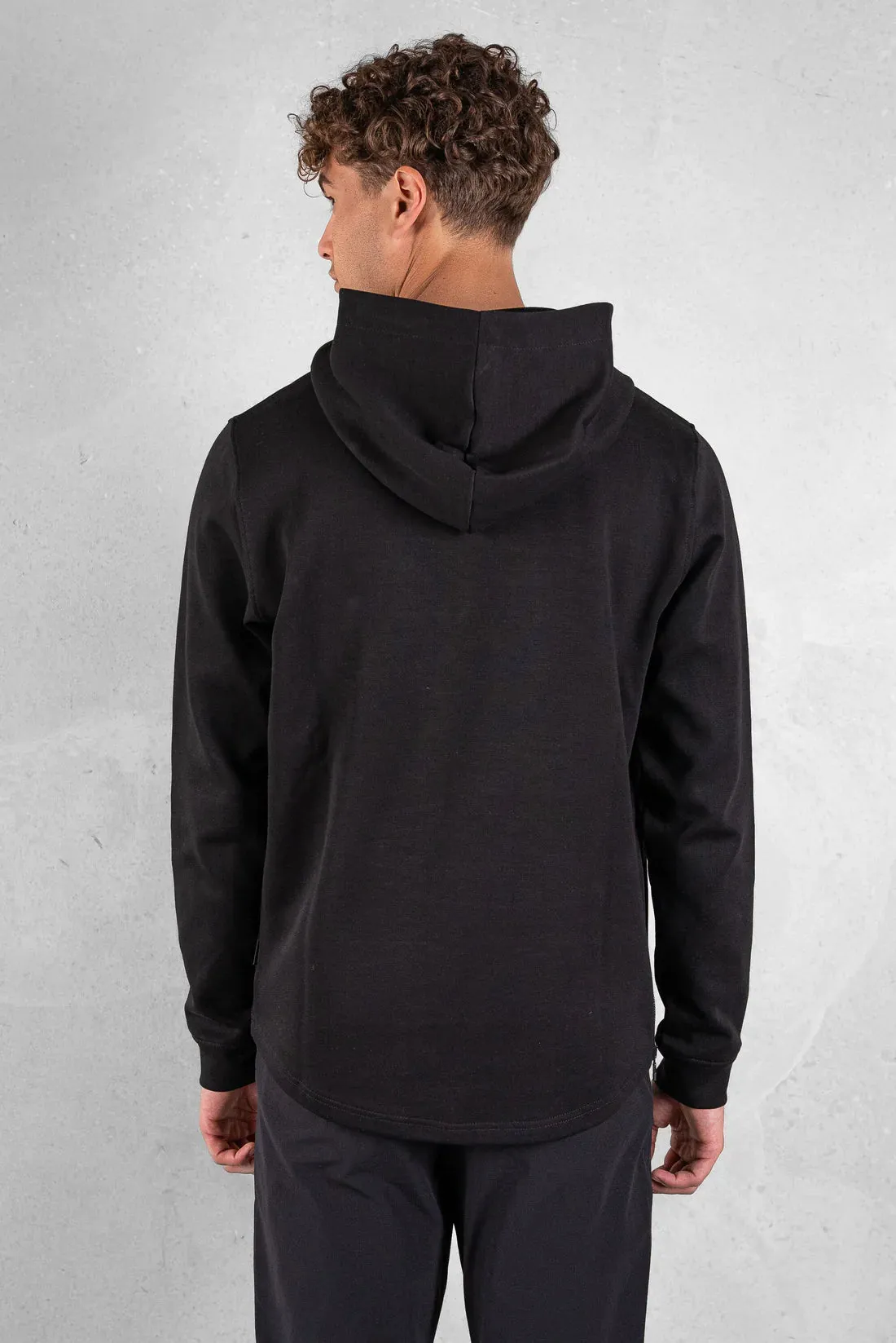 SUDADERA CAPUCHA QSERIES CARGO NEGRA