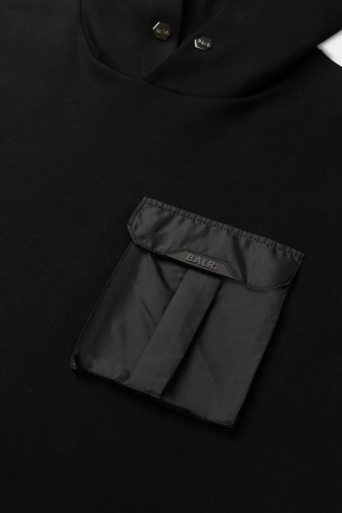 SUDADERA CAPUCHA QSERIES CARGO NEGRA