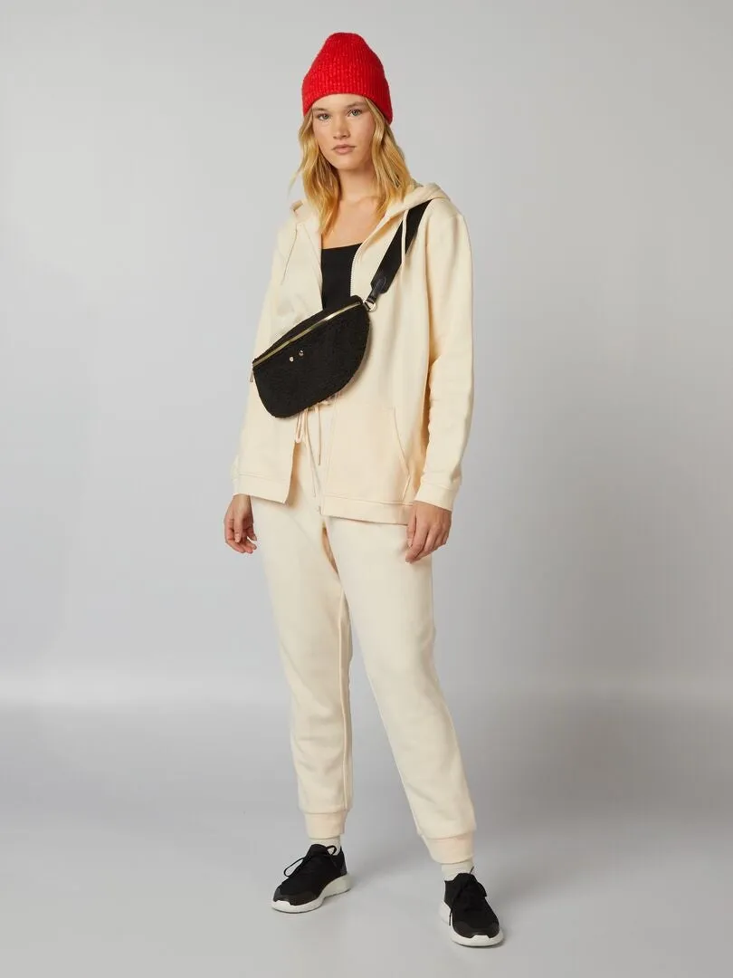 SUDADERA CON CAPUCHA  CRUDO