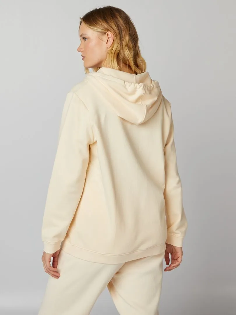 SUDADERA CON CAPUCHA  CRUDO