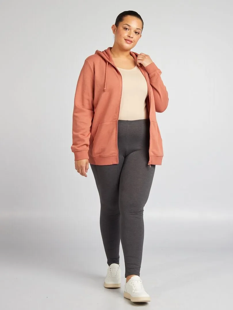 SUDADERA CON CAPUCHA  ROSA